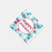 Serviette En Papier Blue Happy Holidays Napkins (Coin)
