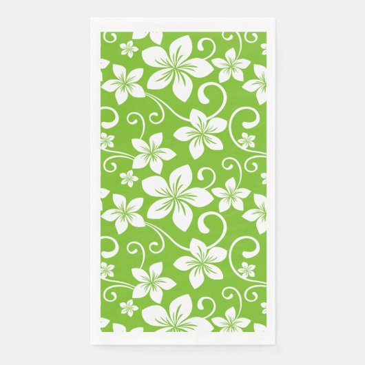 SERVIETTE EN PAPIER BLUE HAWAII (LIME) (Devant)