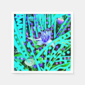 Serviette En Papier Blue Heart Moons & Wonder Blue Rose Réception (Devant)