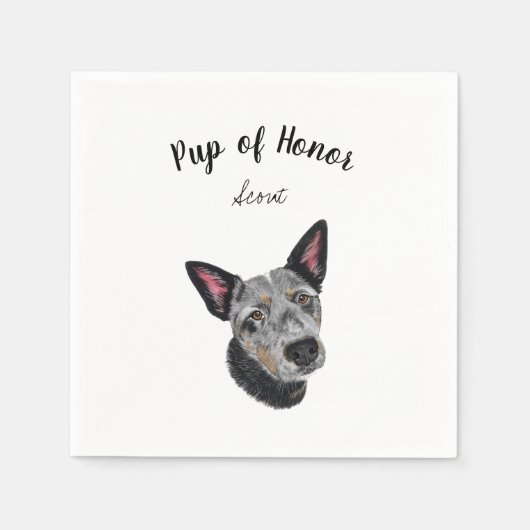 Serviette En Papier Blue Heeler Cocktail Napkins (Devant)