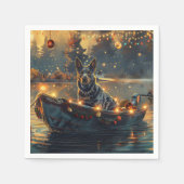 Serviette En Papier Blue Heeler Noël Festive Voyage (Devant)