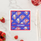 Serviette En Papier Blue Home Run Baseball (En situation)
