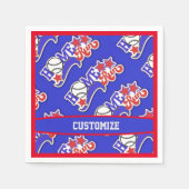 Serviette En Papier Blue Home Run Baseball (Devant)