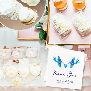 Serviette En Papier Blue Hummingbird Boho Mariage mexicain Papier Napk