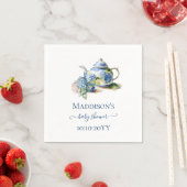 Serviette En Papier Blue Hydrangea Baby shower Tea Party (En situation)