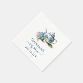 Serviette En Papier Blue Hydrangea Baby shower Tea Party (Coin)