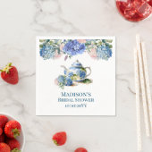 Serviette En Papier Blue Hydrangea Bride Tea Party (En situation)