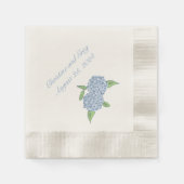 Serviette En Papier Blue Hydrangea Classic Mariage Fête des mariées (Devant)