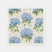 Serviette En Papier Blue Hydrangea Cocktail Napkins | Elegant Coastal (Devant)