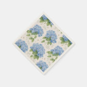 Serviette En Papier Blue Hydrangea Cocktail Napkins | Elegant Coastal (Coin)