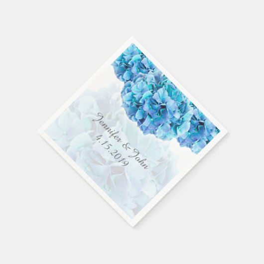 Serviette En Papier Blue Hydrangea Collection Mariage Napkins (Coin)