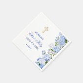 Serviette En Papier Blue Hydrangea First Communion (Coin)