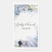 Serviette En Papier Blue Hydrangea Fleurs Mariage d'aquarelle (Devant)