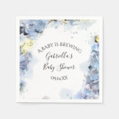 Serviette En Papier Blue Hydrangea Flowers Baby brasse douche (Devant)