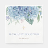 Serviette En Papier blue Hydrangea flowers Baptism (Devant)