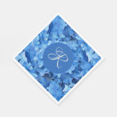 Serviette En Papier Blue Hydrangea Mariage papier initial Naples (Coin)