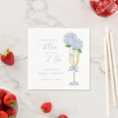 Serviette En Papier Blue Hydrangea Something Blue Personalized (En situation)