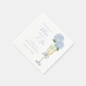 Serviette En Papier Blue Hydrangea Something Blue Personalized (Coin)