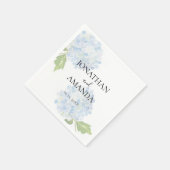 Serviette En Papier Blue Hydrangea Wedding Cocktail (Coin)
