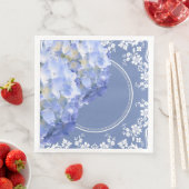Serviette En Papier Blue Hydrangea White Lace Party Mariage Réception (En situation)