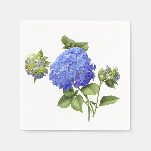 Serviette En Papier Blue Hydrangeas (Devant)
