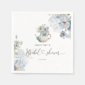Serviette En Papier Blue Hydrangeas thé fête nuptiale douche (Devant)
