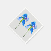 Serviette En Papier Blue iris fleuris art maison (Coin)