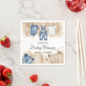 Serviette En Papier Blue Jean Denim (En situation)