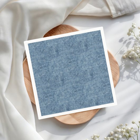 Serviette En Papier Blue Jean Denim