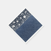 Serviette En Papier Blue Jean Denim & Diamonds Bling Diamond Party (Coin)