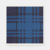 Serviette En Papier Blue Jewel Plaid Tartan Paper Napkin (Devant)