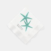 Serviette En Papier Blue Lagoon Starfish Couple Mariage serviettes (Coin)