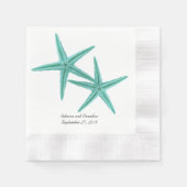 Serviette En Papier Blue Lagoon Starfish Couple Mariage serviettes (Devant)