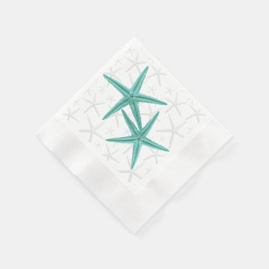 Serviette En Papier Blue Lagoon Starfish Couple Papier serviettes (Coin)