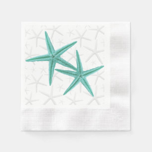 Serviette En Papier Blue Lagoon Starfish Couple Papier serviettes