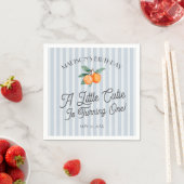 Serviette En Papier Blue Little Cutie Pastel Citrus Anniversaire (En situation)