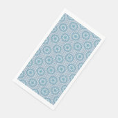 Serviette En Papier Blue mandala pattern on striped background (Coin)