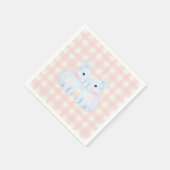 Serviette En Papier Blue Marshmallow Bunny Rabbits Easter (Coin)