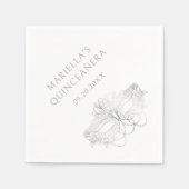 Serviette En Papier Blue Masquerade Mask Elegant Quinceanera (Devant)