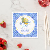 Serviette En Papier Blue Mediterranean La Dolce Vita Fête de Mariage (En situation)