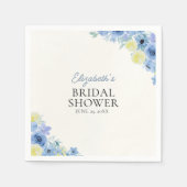 Serviette En Papier Blue Mediterranean Lemon Bridal shower (Devant)