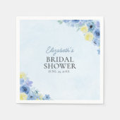 Serviette En Papier Blue Mediterranean Lemon Bridal shower (Devant)