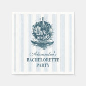 Serviette En Papier Blue Nautical Lake Bachelorette Party (Devant)