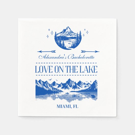 Serviette En Papier Blue Nautical Party Theme (Devant)