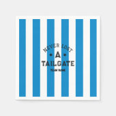 Serviette En Papier Blue Never Love A Tailgate Nom De L'Équipe Jeu Jou (Devant)