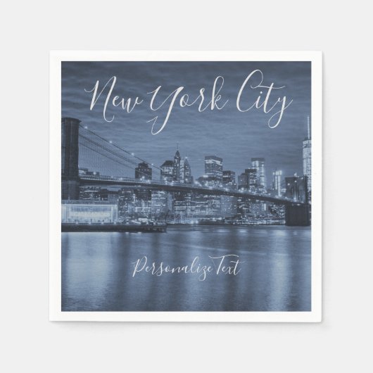 Serviette En Papier Blue New York (Devant)