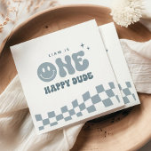 Serviette En Papier Blue ONE Happy Dude fête d'anniversaire serviettes