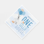 Serviette En Papier Blue One Silly Goose 1er anniversaire (Coin)