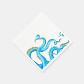 Serviette En Papier Blue Orange Tentacles (Coin)