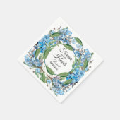 Serviette En Papier Blue Oubliez Moi Pas Fleurs Funérailles (Coin)